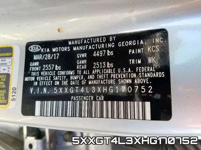 5XXGT4L3XHG170752 фото 2