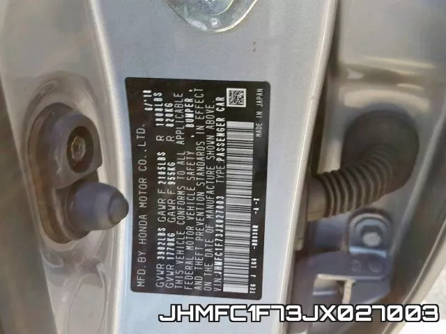 JHMFC1F73JX027003 фото 2