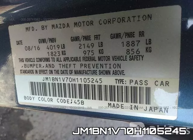 JM1BN1V70H1105245 фото 10
