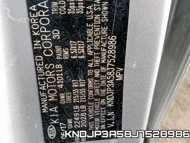 KNDJP3A58J7528986 фото 2