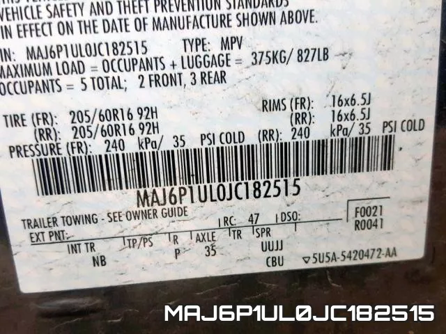 MAJ6P1UL0JC182515 фото 2