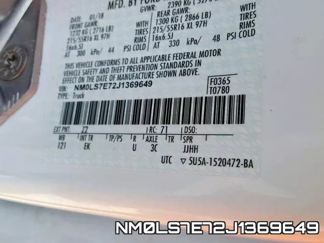 NM0LS7E72J1369649 фото 2
