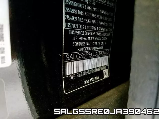 SALGS5RE0JA390462 фото 2