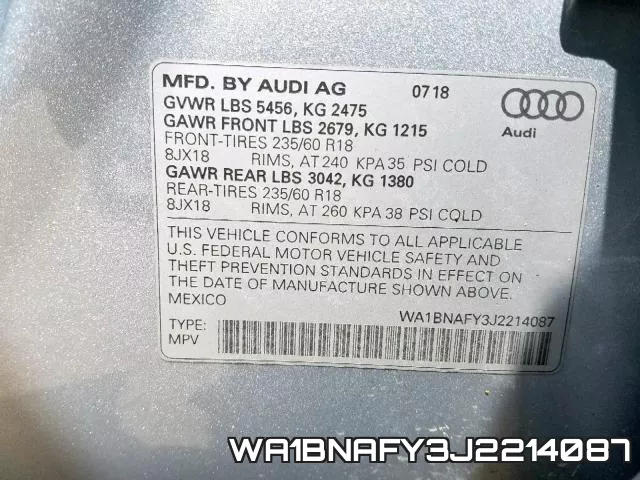 WA1BNAFY3J2214087 фото 2