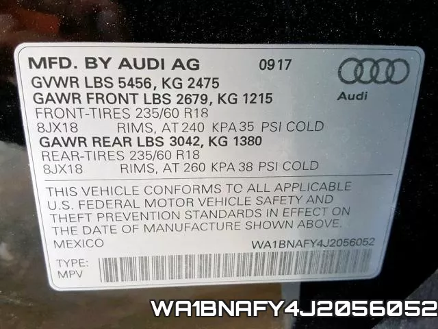 WA1BNAFY4J2056052 фото 2