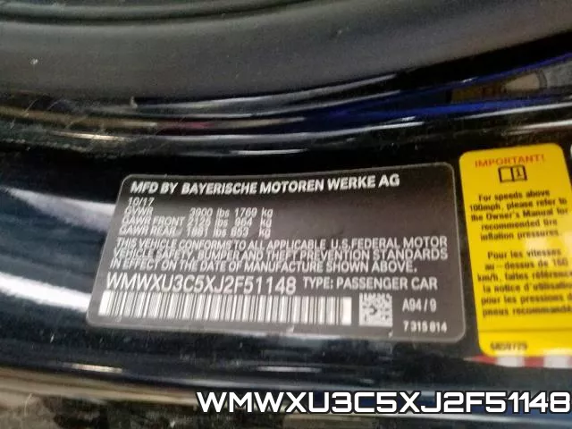 WMWXU3C5XJ2F51148 фото 2