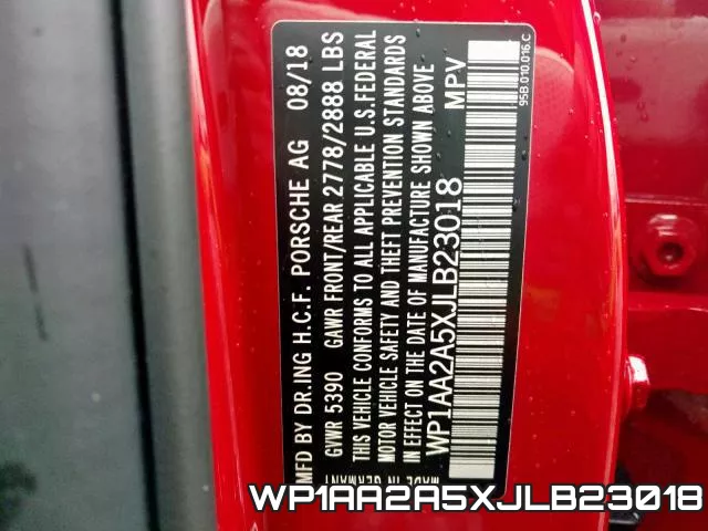 WP1AA2A5XJLB23018 фото 2