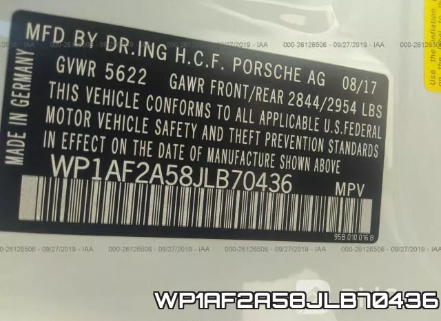 WP1AF2A58JLB70436 фото 10