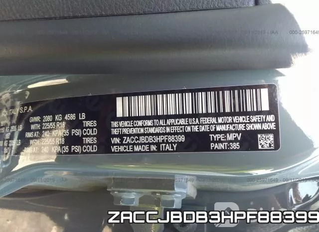 ZACCJBDB3HPF88399 фото 10