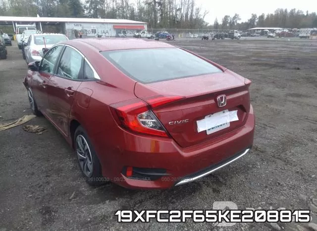19XFC2F65KE208815 фото 4
