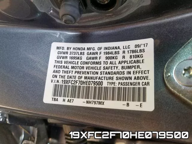 19XFC2F70HE079500 фото 2