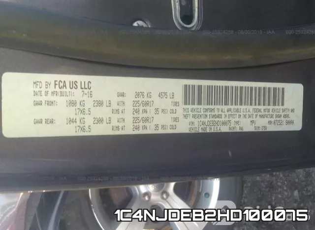 1C4NJDEB2HD100075 фото 10