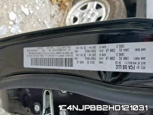 1C4NJPBB2HD121031 фото 2