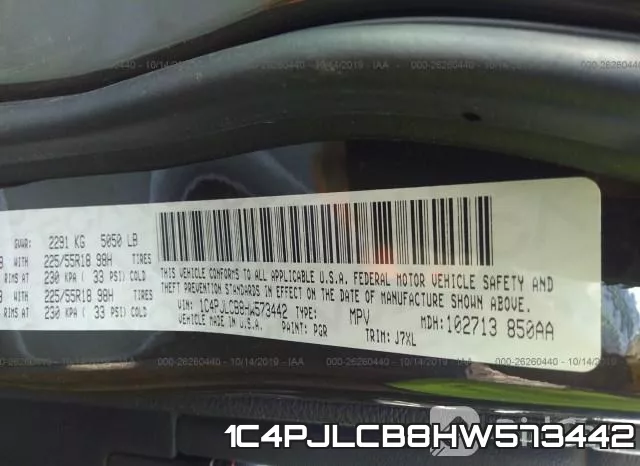 1C4PJLCB8HW573442 фото 10