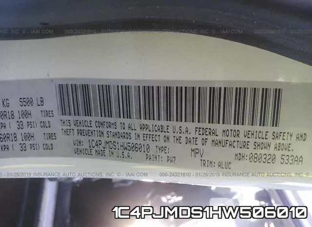 1C4PJMDS1HW506010 фото 10