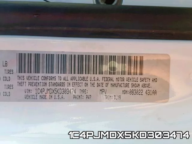 1C4PJMDX5KD303474 фото 2