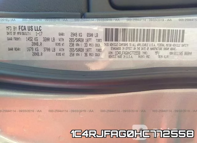 1C4RJFAG0HC772558 фото 10