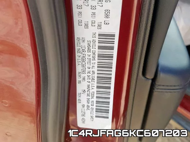1C4RJFAG6KC607203 фото 2