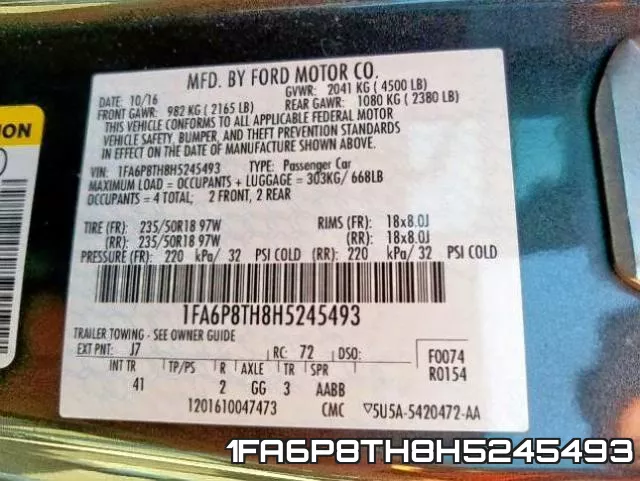 1FA6P8TH8H5245493 фото 2