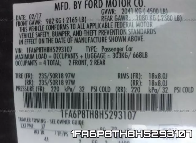 1FA6P8TH8H5293107 фото 10