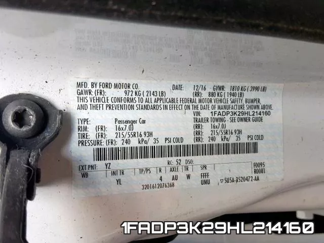 1FADP3K29HL214160 фото 2