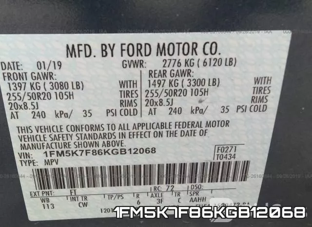 1FM5K7F86KGB12068 фото 10