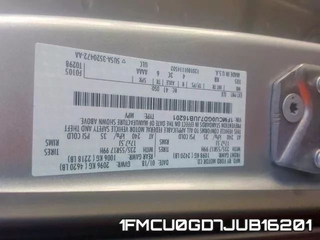 1FMCU0GD7JUB16201 фото 2