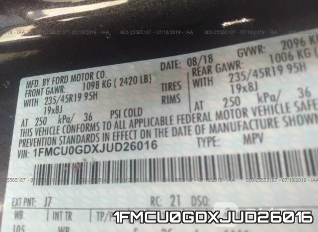 1FMCU0GDXJUD26016 фото 10