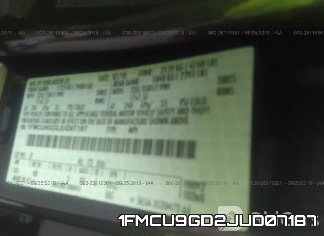 1FMCU9GD2JUD07187 фото 10