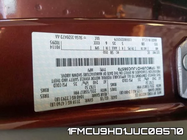1FMCU9HD1JUC08570 фото 2