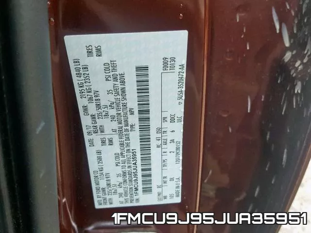 1FMCU9J95JUA35951 фото 2