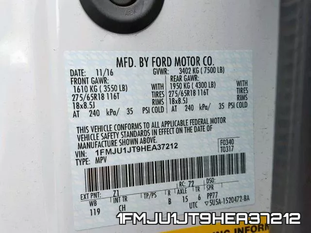 1FMJU1JT9HEA37212 фото 2