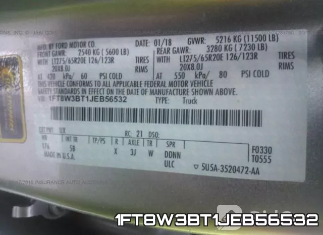 1FT8W3BT1JEB56532 фото 2
