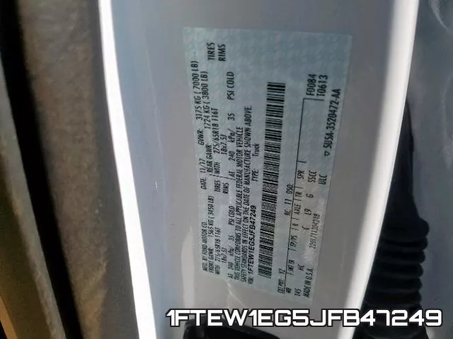 1FTEW1EG5JFB47249 фото 2