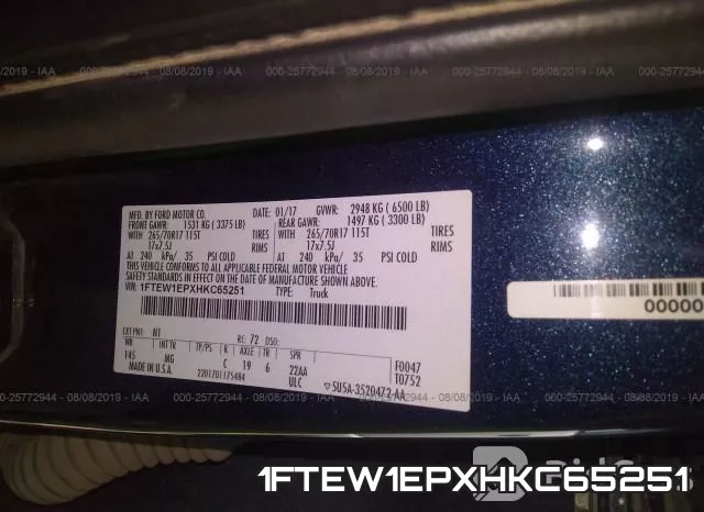 1FTEW1EPXHKC65251 фото 10