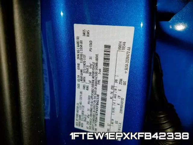 1FTEW1EPXKFB42338 фото 2
