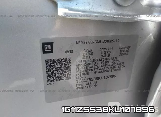 1G11Z5S38KU107896 фото 10