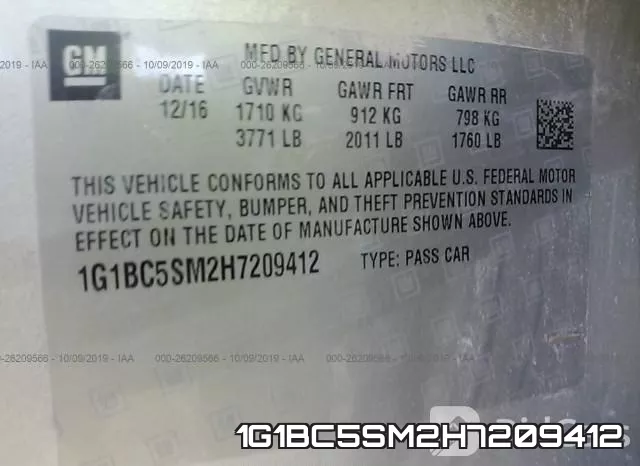 1G1BC5SM2H7209412 фото 10