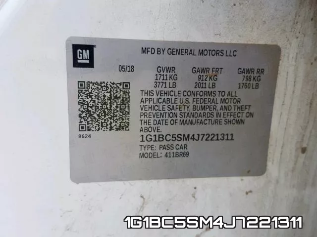 1G1BC5SM4J7221311 фото 2