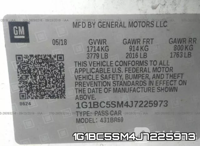 1G1BC5SM4J7225973 фото 10