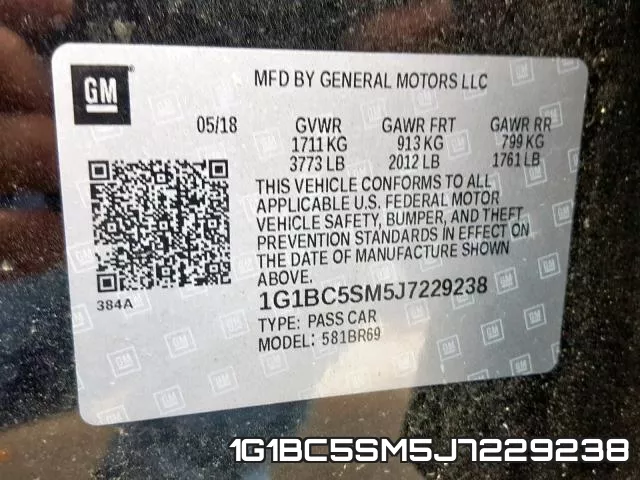 1G1BC5SM5J7229238 фото 2