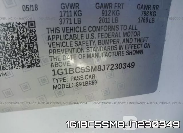 1G1BC5SM8J7230349 фото 10