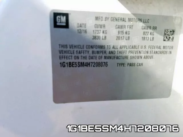1G1BE5SM4H7208076 фото 2