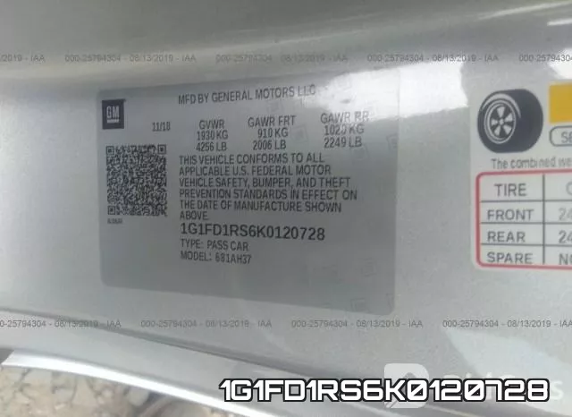 1G1FD1RS6K0120728 фото 10