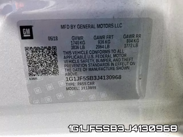 1G1JF5SB3J4130968 фото 2