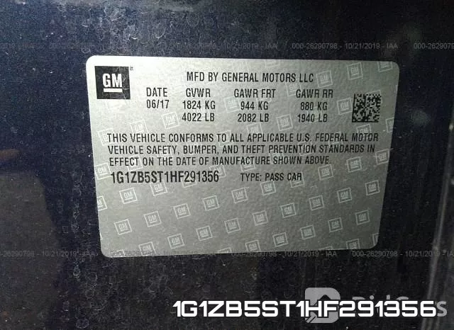 1G1ZB5ST1HF291356 фото 10