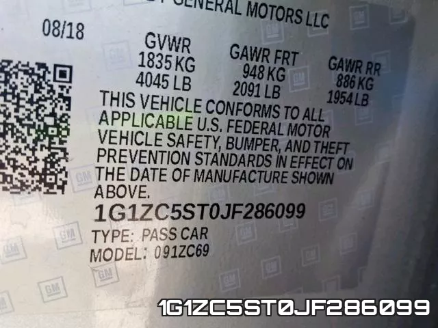 1G1ZC5ST0JF286099 фото 2