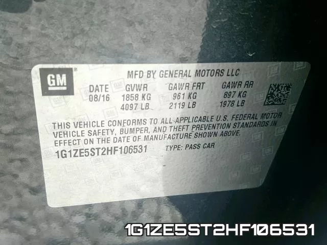 1G1ZE5ST2HF106531 фото 2