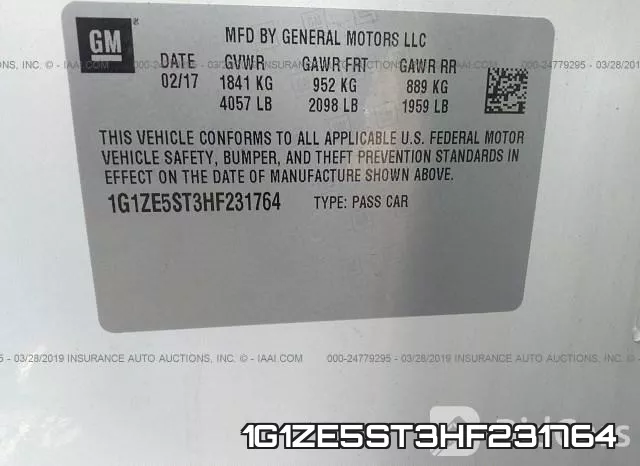1G1ZE5ST3HF231764 фото 10