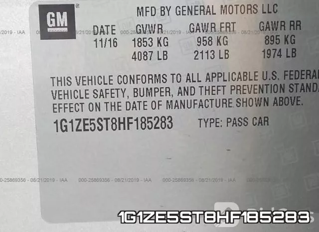 1G1ZE5ST8HF185283 фото 10